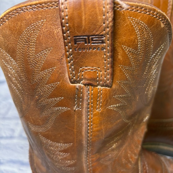 Ariat Sierra Saddle Western Work Boots Mens 8.5D Brown Leather Slip Resistant - Picture 6 of 15
